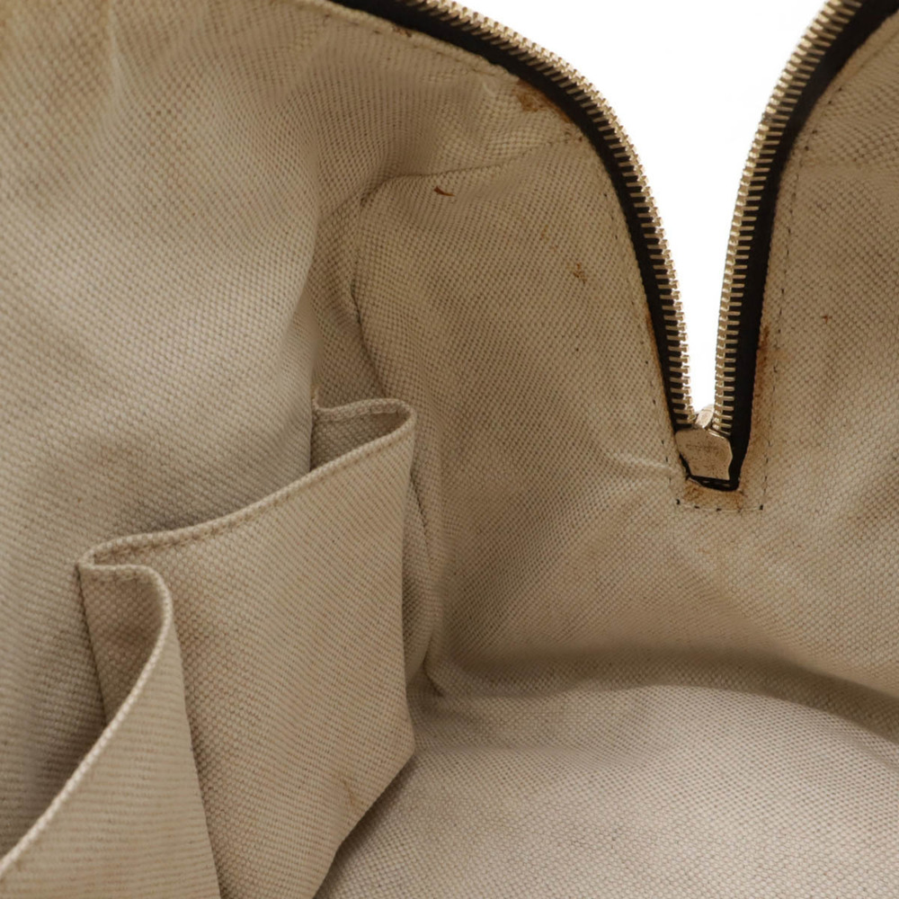 GUCCI GG Canvas Sherry Line Handbag Boston Shoulder Bag Leather Beige Dark Brown - Picture 9 of 10